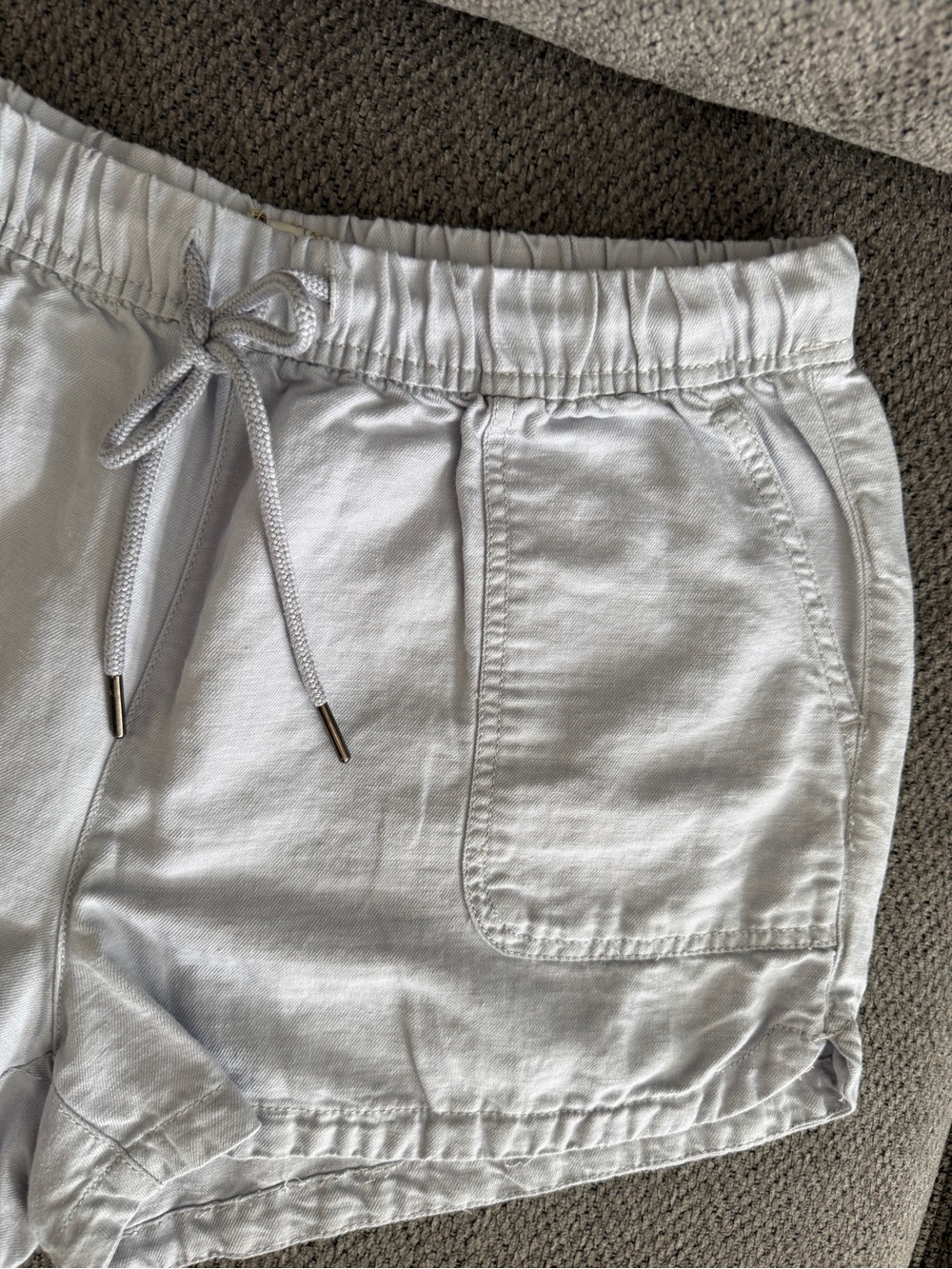 Cynthia Rowley White Elastic Drawstring Athletic Shorts - Picture 2 of 5